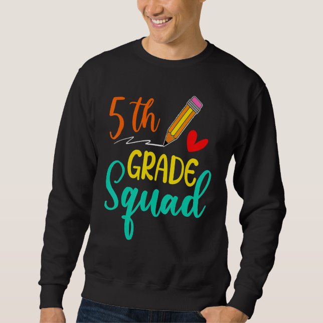 Sudadera Equipo De Quinto Grado Estudiante De Escuadrón De  (Anverso)