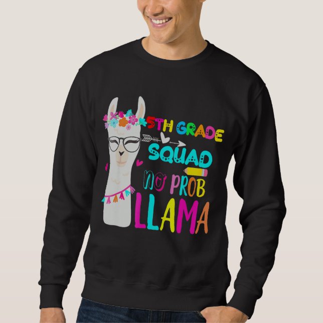 Sudadera Equipo de Quinto Grado Sin Prob Llama Quinto Grado (Anverso)