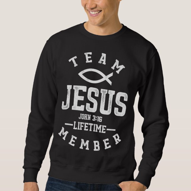 Sudadera Equipo de regalo cristiano Jesús Dios religioso (Anverso)