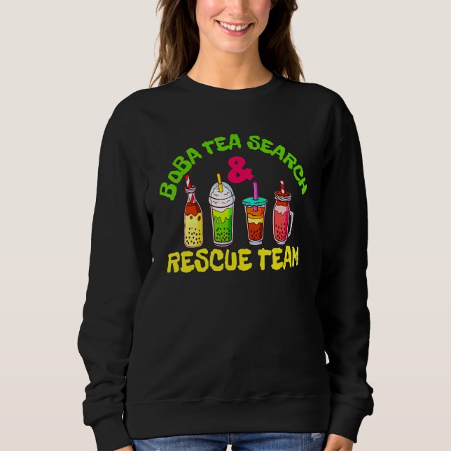 Sudadera Equipo De Rescate De La Búsqueda Del Tea Boba Para (Anverso)