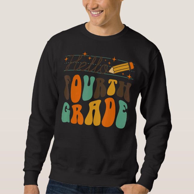 Sudadera Equipo De Retro Hello De Cuarto Grado De Vuelta A  (Anverso)