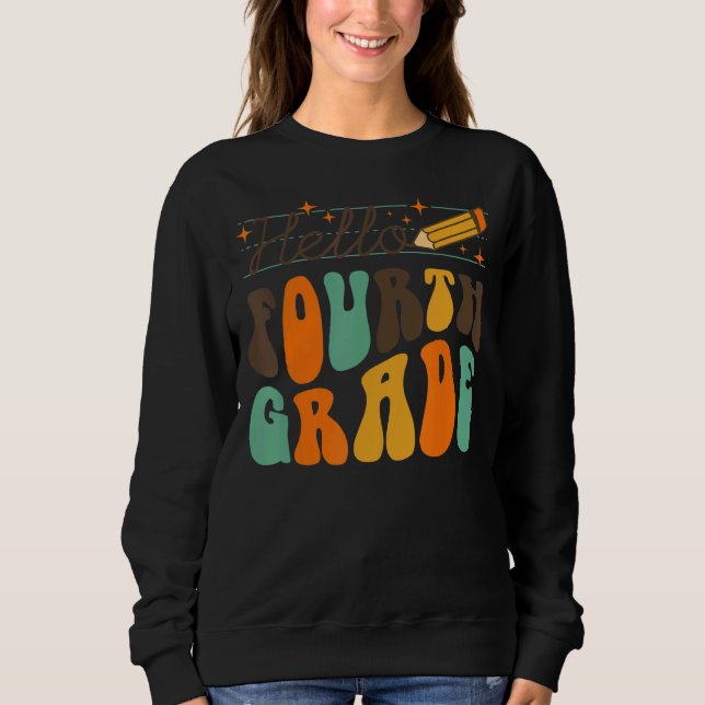 Sudadera Equipo De Retro Hello De Cuarto Grado De Vuelta A  (Anverso)