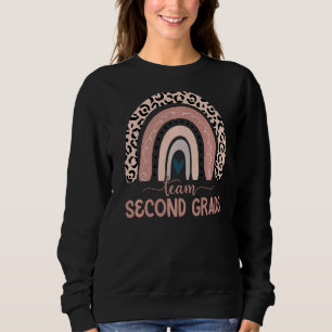 Sudadera Equipo de segundo grado Leopard Rainbow de vuelta 