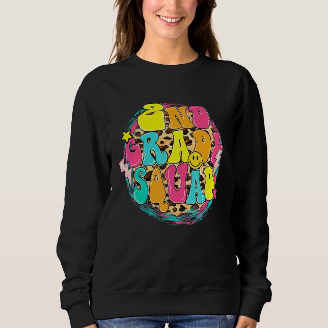 Sudadera Equipo de Segundo Grado Retro Leopardo Profesor de (Anverso)