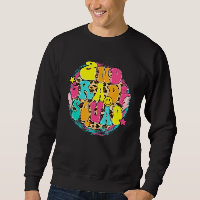 Sudadera Equipo de Segundo Grado Retro Leopardo Profesor de (Anverso)