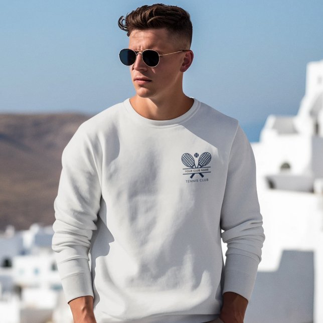 Sudadera Equipo de tenis Añadir tu nombre de club Personali (lawn tennis team sweatshirt coach swag custom)