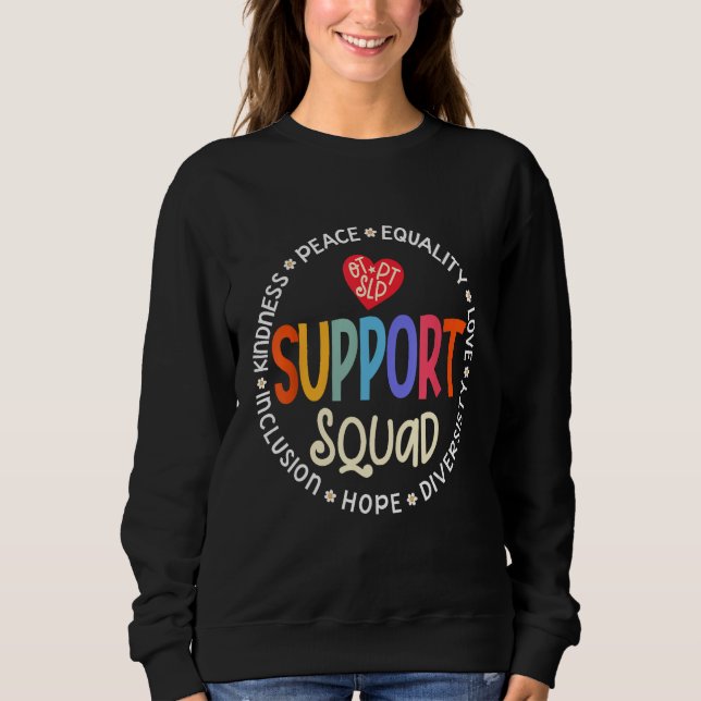 Sudadera Equipo de Terapia PT OT y SLP Support Squad Terape (Anverso)