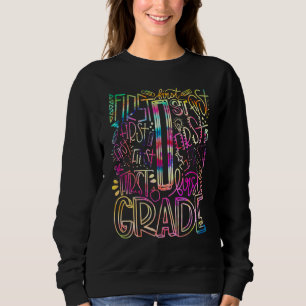 Sudadera Equipo de tipografía de 1er grado Tie Dye Profesor