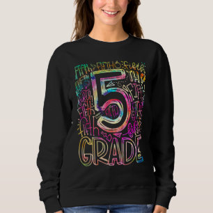 Sudadera Equipo de tipografía de 5º curso Tie Dye Profesor 