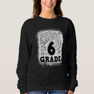 Sudadera Equipo de tipografía de 6to grado decolorado espal