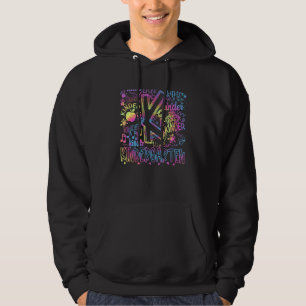 Sudadera Equipo de tipografía de jardín de infantes Tie Dye