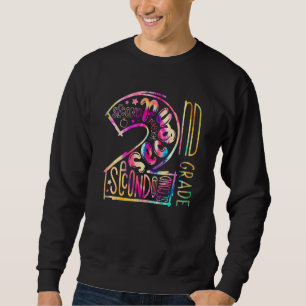 Sudadera Equipo De Tipografía De Segundo Grado Tie Dye De V