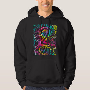 Sudadera Equipo de tipografía de segundo grado Tie Dye Té d