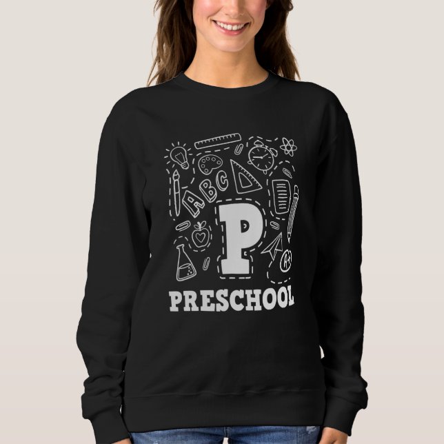 Sudadera Equipo de tipografía preescolar (Anverso)
