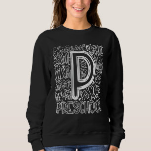 Sudadera Equipo de tipografía preescolar profesora de prees
