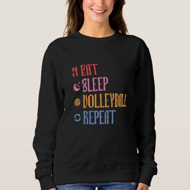Sudadera Equipo de voleibol de repetición de voleibol de su (Anverso)