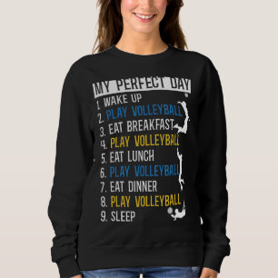 Sudadera Equipo De Voleibol Jugador Vintar Mi Día Perfecto 