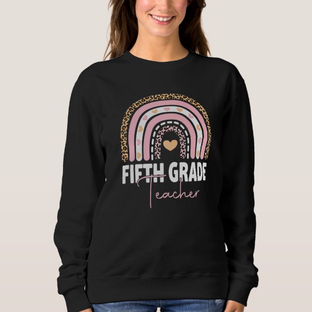 Sudadera Equipo docente de quinto grado Escuadrón Arcoiris  (Anverso)