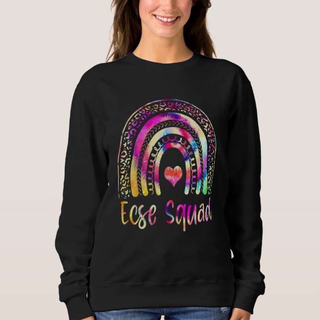Sudadera Equipo Ecse Squad Tie Dye Arcoíris Regreso a la Es (Anverso)
