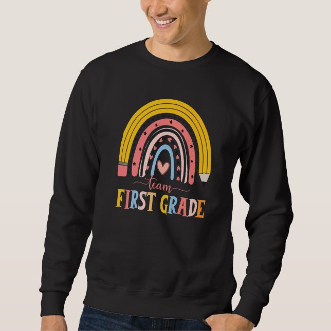 Sudadera Equipo Educativo Cute Arcoiris Primer Grado Primer (Anverso)