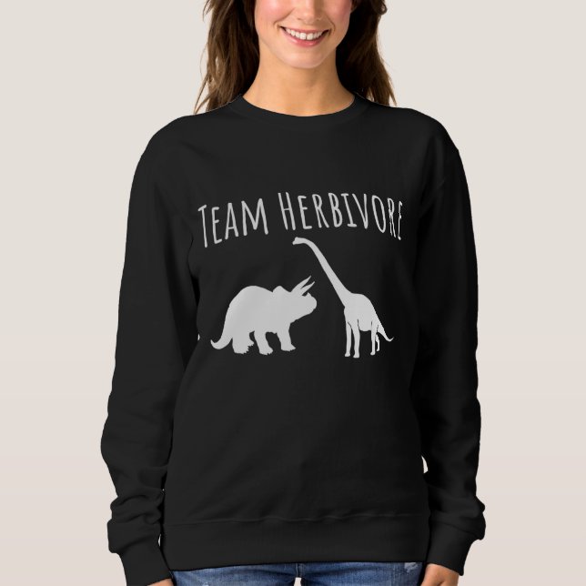 Sudadera Equipo Herbivore Dinosaur Vegetarian Plantas Bas (Anverso)