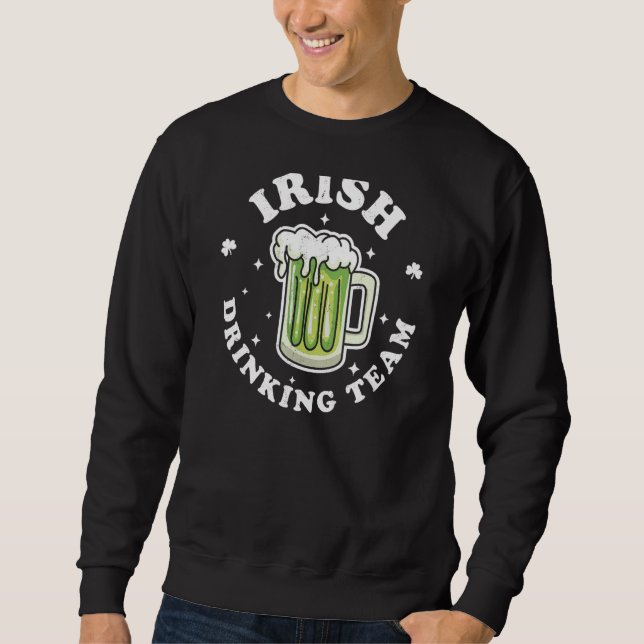 Sudadera Equipo irlandés de bebidas St Patrick's Day Drinki (Anverso)