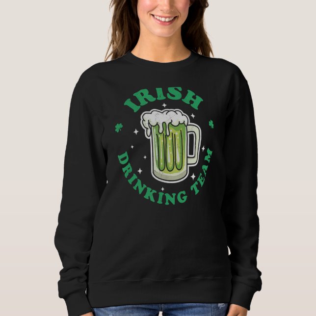Sudadera Equipo irlandés de bebidas St Patrick's Day Drinki (Anverso)