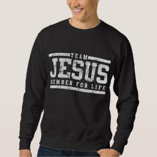 Sudadera Equipo Jesús Miembro De La Iglesia De La Vida Homb