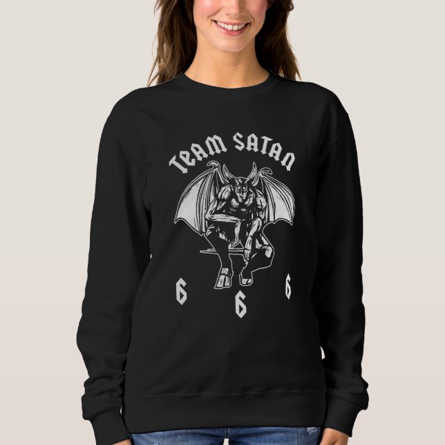 Sudadera Equipo Metalizado pesado Satanás Hard Rock Emo Gót (Anverso)
