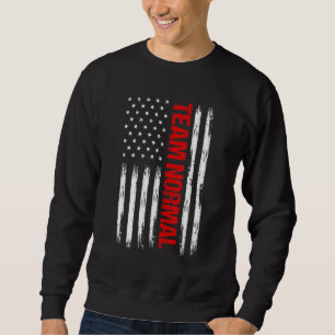 Sudadera Equipo Normal Bandera Estadounidense Humor Polític