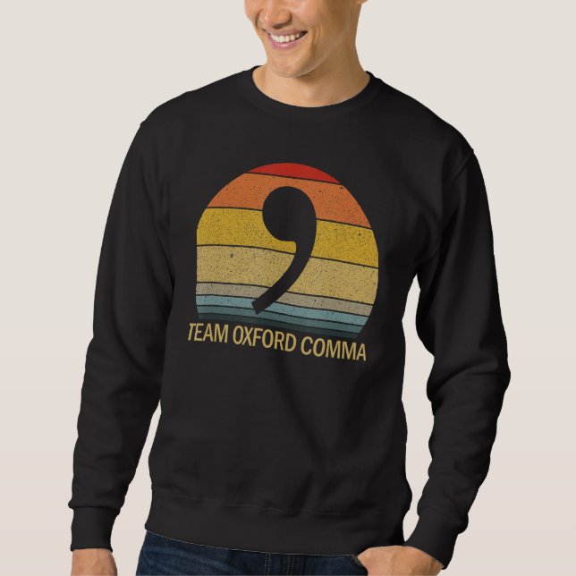 Sudadera Equipo Oxford Comma Retro Sunset Team Oxford Comma (Anverso)