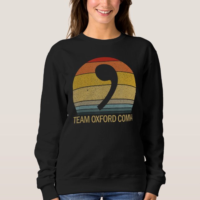 Sudadera Equipo Oxford Comma Retro Sunset Team Oxford Comma (Anverso)