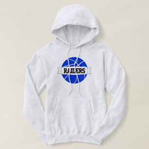 Sudadera Equipo Personalizado de Baloncesto Azul, nombre y 