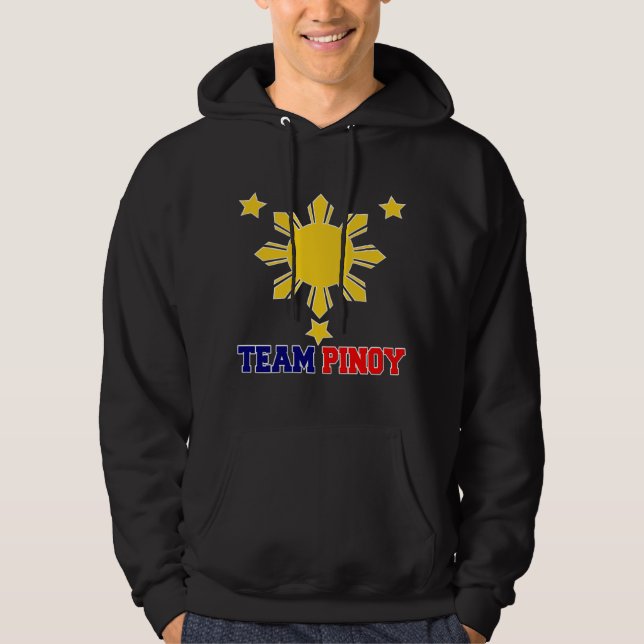 Sudadera Equipo Pinoy 3 estrellas y un Sun (Anverso)