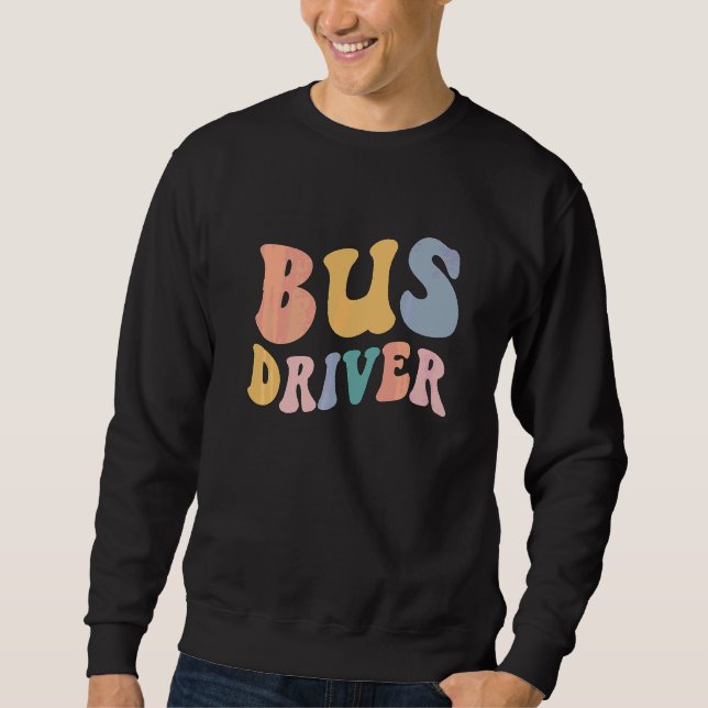 Sudadera Equipo Retro Groovy de Autobuses De Regreso A La E (Anverso)