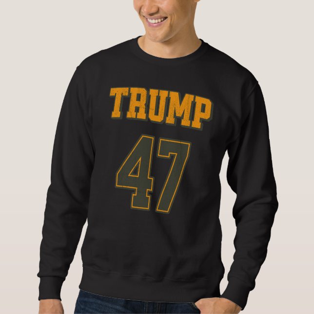 Sudadera Equipo retro Trump 47 Vintage (Anverso)