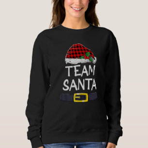Sudadera Equipo Santa Red Plaid Navidades Familia Pajamas X