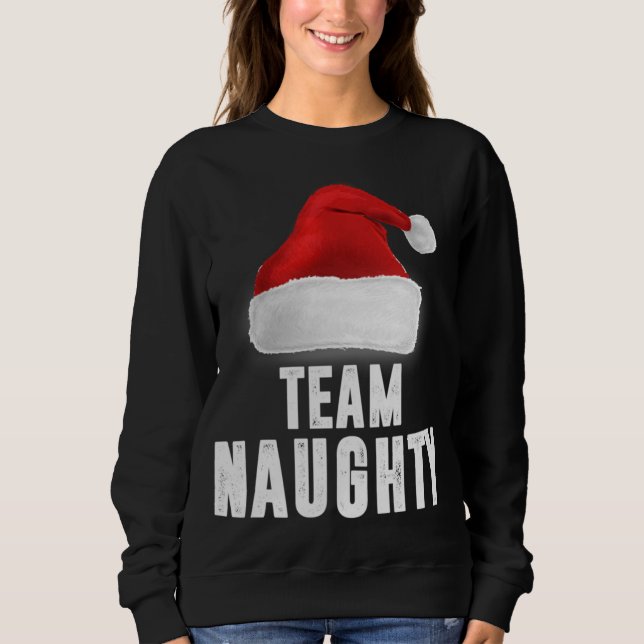 Sudadera Equipo travieso Navidades divertidos Pajama Famili (Anverso)