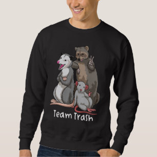 Sudadera Equipos Basura. Zarigüeya Mapache Rata, Animales D