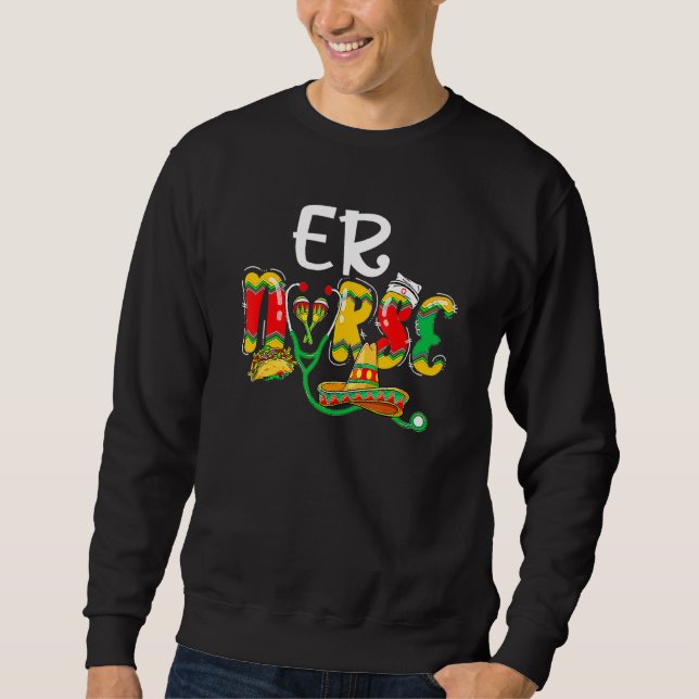 Sudadera Er Enfermera Cinco De Mayo México Fiesta de Fiesta (Anverso)