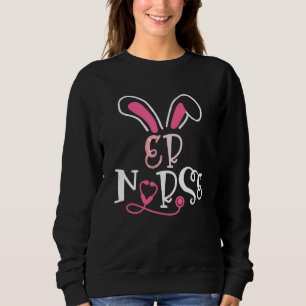 Sudadera Er Enfermera Stethoscope Orejas Conejitas Feliz Ro