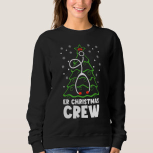 Sudadera Er Navidades Crew Tree Emergency Room Nurse Er