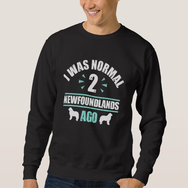 Sudadera Era Normal Hace Dos Terranova, Perro De Terranova (Anverso)