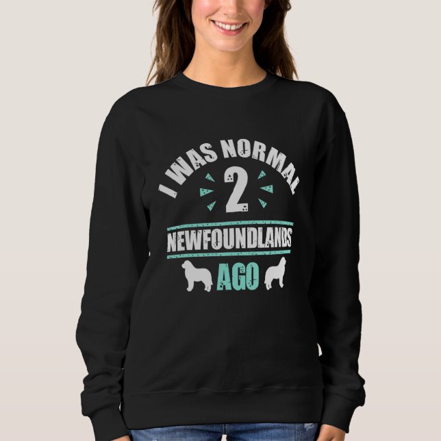 Sudadera Era Normal Hace Dos Terranova, Perro De Terranova (Anverso)