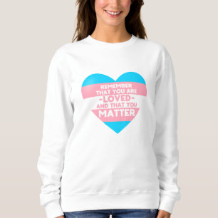 Sudadera Eres amado, asunto (corazón transversal de la band