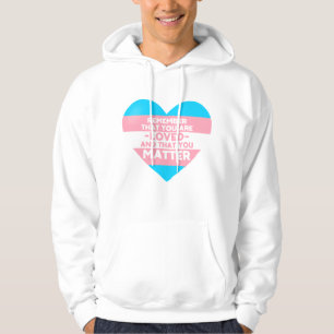 Sudadera Eres amado, asunto (corazón transversal de la band