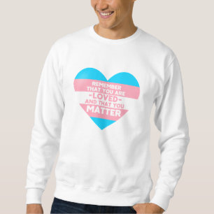 Sudadera Eres amado, asunto (corazón transversal de la band