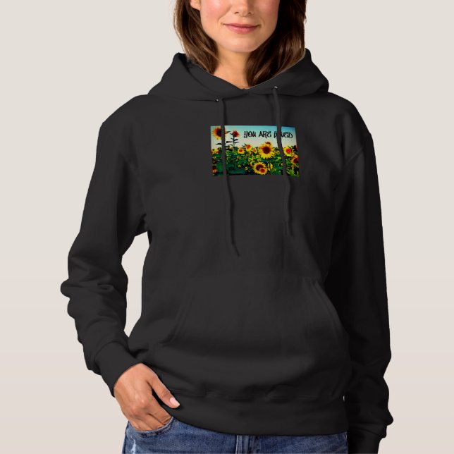 Sudadera Eres amado Girasoles (Anverso)