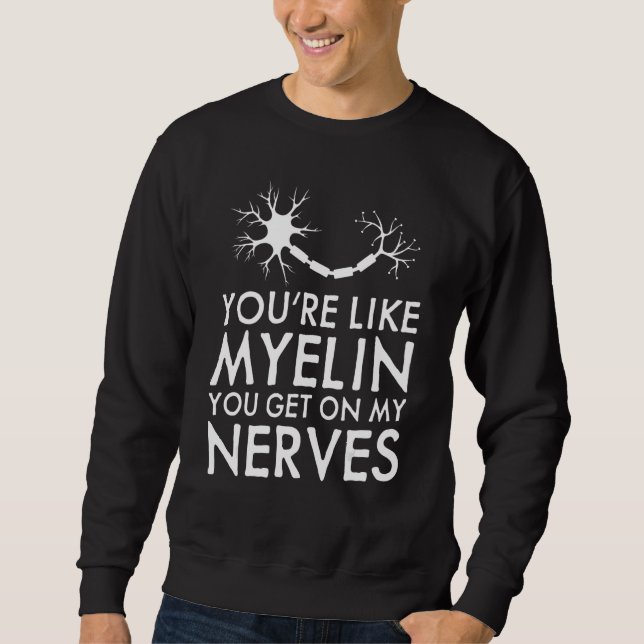Sudadera Eres como la mielina que me pone los nervios de pu (Anverso)