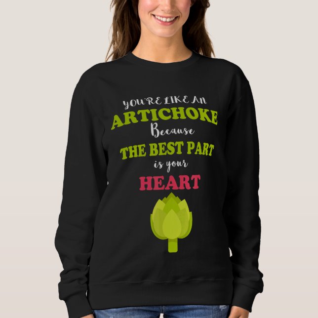 Sudadera Eres como un alcachofa porque lo mejor es (Anverso)